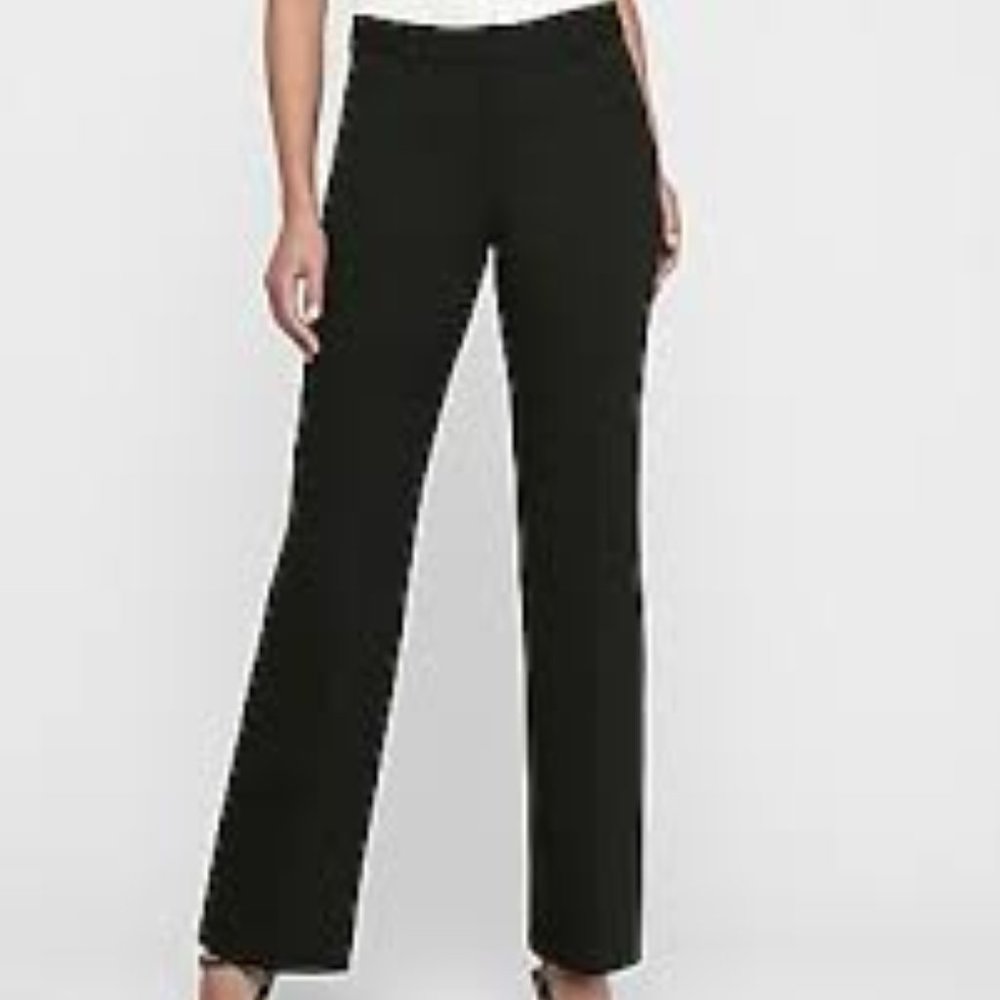 NWT Express Editor Mid Rise Trousers 12R Black